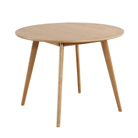 Sienna Oak Round Wooden Dining Table - 100cm