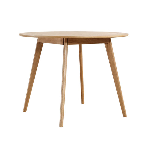 Sienna Oak Round Wooden Dining Table - 100cm