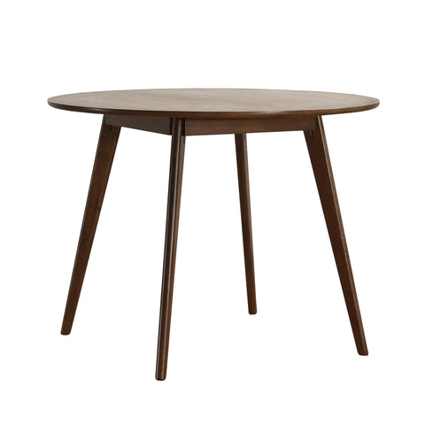 Sienna Walnut Round Wooden Dining Table - 100cm