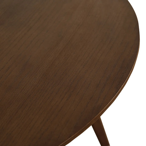 Sienna Walnut Round Wooden Dining Table - 100cm