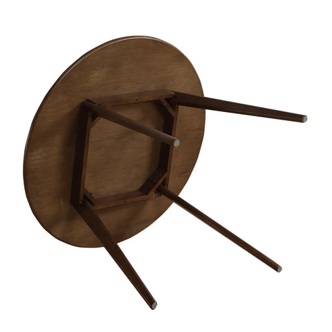 Sienna Walnut Round Wooden Dining Table - 100cm