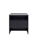Solano Glass-Top Bedside Table (Available in Black and White)