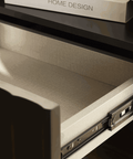 Solano Glass-Top Bedside Table (Available in Black and White)