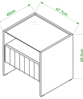 Solano Glass-Top Bedside Table (Available in Black and White)