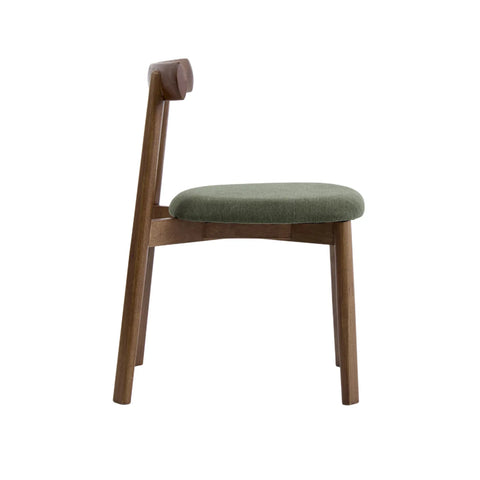 Soma Set of 2 Olive Green Fabric Dining Chairs