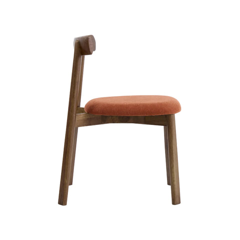 Soma Set of 2 Rusty Orange Fabric Dining Chairs