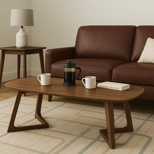 Staten Oval Wooden Coffee Table