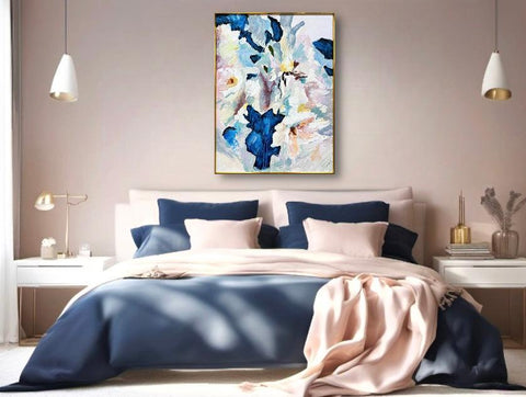 Tranquil Serenity A Pastel Floral Abstract Wall Art - Furnt