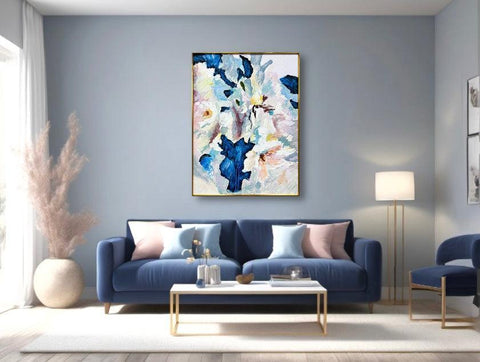 Tranquil Serenity A Pastel Floral Abstract Wall Art - Furnt