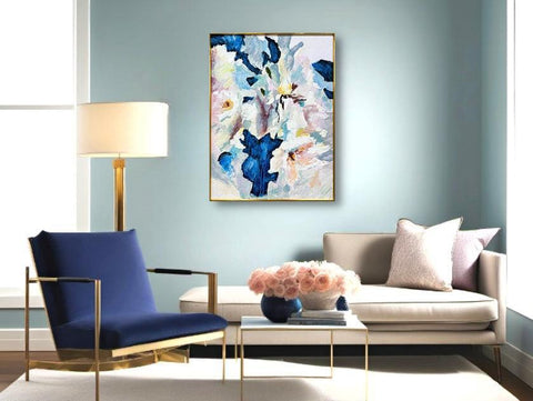 Tranquil Serenity A Pastel Floral Abstract Wall Art - Furnt