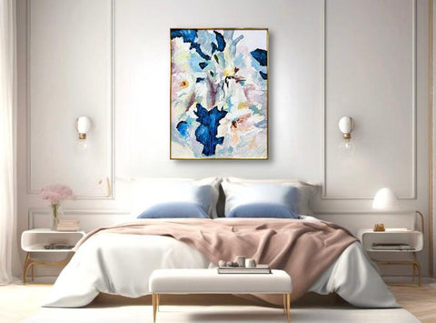Tranquil Serenity A Pastel Floral Abstract Wall Art - Furnt