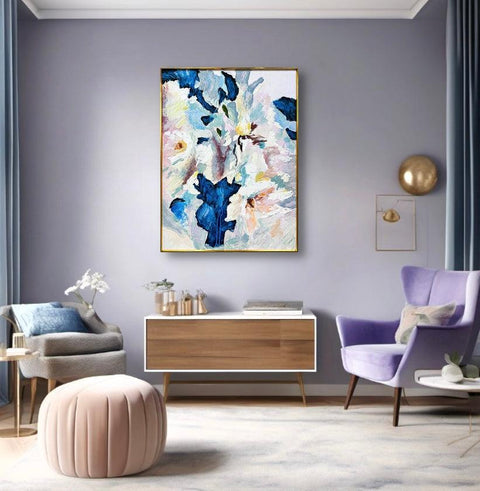 Tranquil Serenity A Pastel Floral Abstract Wall Art - Furnt
