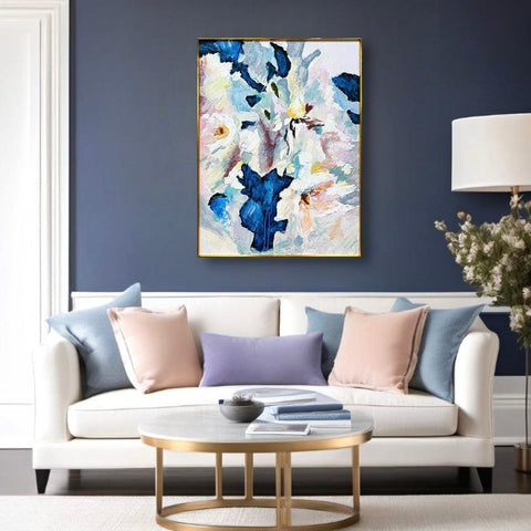 Tranquil Serenity A Pastel Floral Abstract Wall Art - Furnt