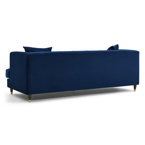 Tribeca Tufted Royal Navy Blue Velvet 3 Seater Sofa