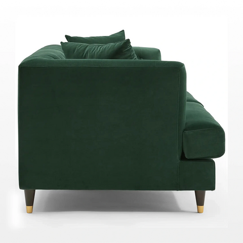 Tribeca Tufted Vintage Dark Green Velvet 3 Seater Sofa