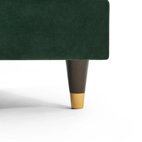 Tribeca Tufted Vintage Dark Green Velvet 3 Seater Sofa