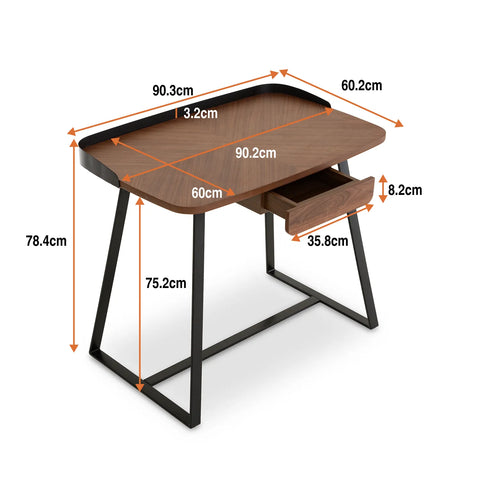 Vanta Walnut Effect Dressing Table with Drawer