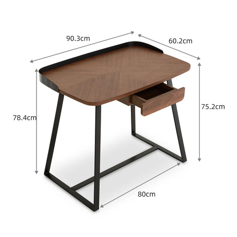Vanta Walnut Effect Dressing Table with Drawer
