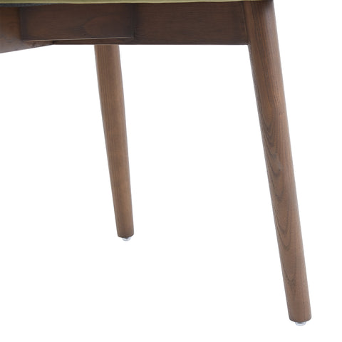 Valen Set of 2 Olive Green Fabric Dining Chairs