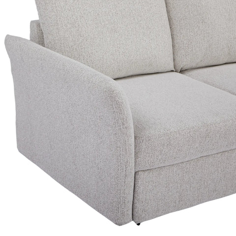 Velin Beige Fabric 3 Seater Reversible Corner Sofa Bed with Storage