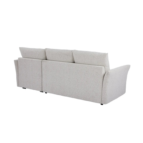 Velin Beige Fabric 3 Seater Reversible Corner Sofa Bed with Storage