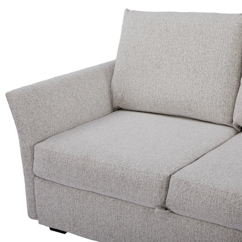 Velin Beige Fabric 3 Seater Reversible Corner Sofa Bed with Storage