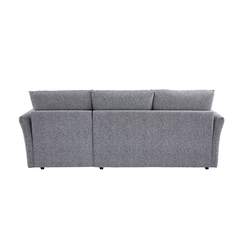 Velin Dark Grey Fabric 3 Seater Reversible Corner Sofa Bed with Storage