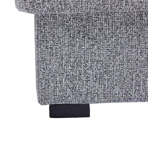 Velin Dark Grey Fabric 3 Seater Reversible Corner Sofa Bed with Storage
