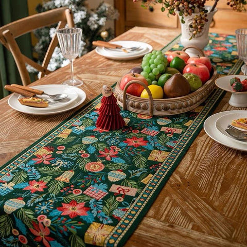 Verdant Garden Tapestry Table Runner - 180 x 35 cm