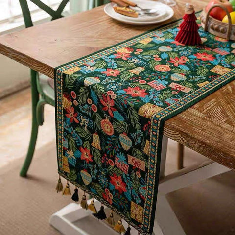 Verdant Garden Tapestry Table Runner - 180 x 35 cm
