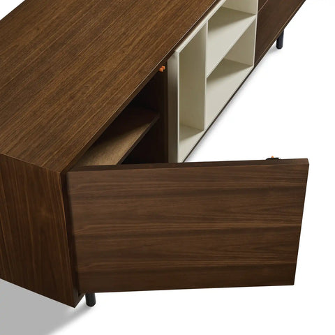 Vero Walnut & Cream Wooden TV Cabinet