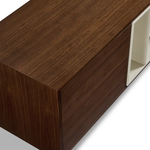 Vero Walnut & Cream Wooden TV Cabinet