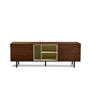 Vero Walnut & Cream Wooden TV Cabinet