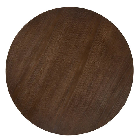 Vivid Walnut Wooden Round Coffee Table
