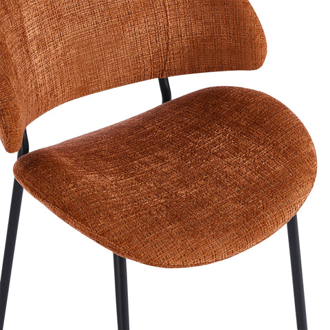 Wexley Set of 4 Velvet Dining Chairs - Burnt Orange