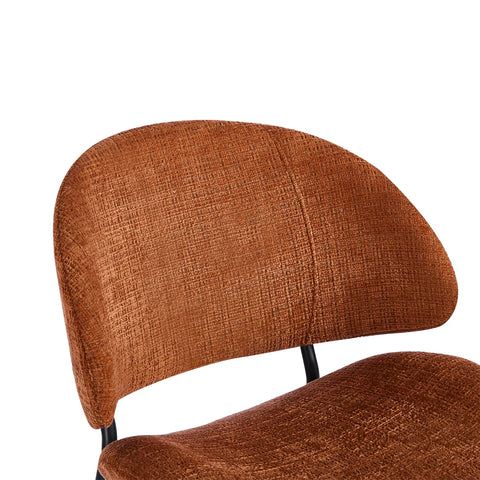 Wexley Set of 4 Velvet Dining Chairs - Burnt Orange