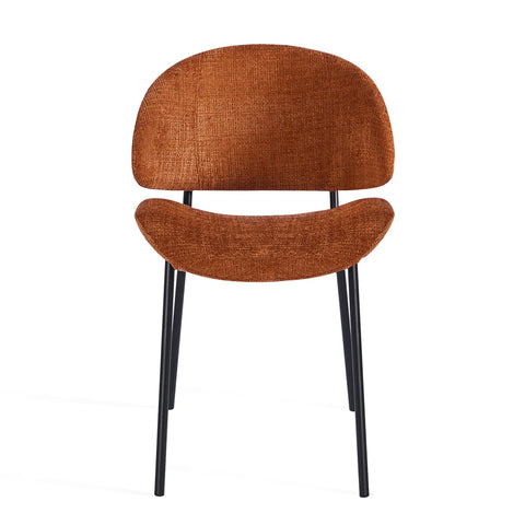 Wexley Set of 4 Velvet Dining Chairs - Burnt Orange