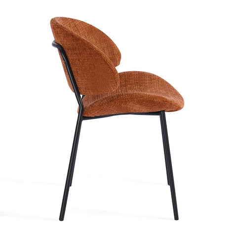 Wexley Set of 4 Velvet Dining Chairs - Burnt Orange