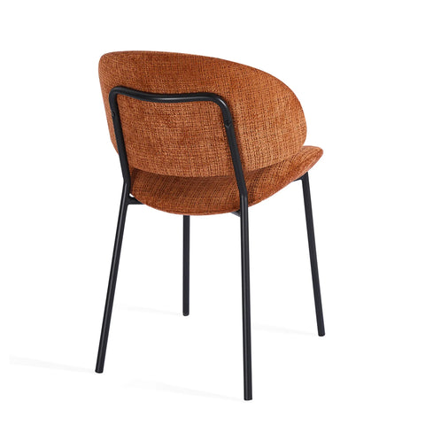 Wexley Set of 4 Velvet Dining Chairs - Burnt Orange