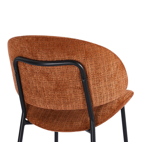 Wexley Set of 4 Velvet Dining Chairs - Burnt Orange