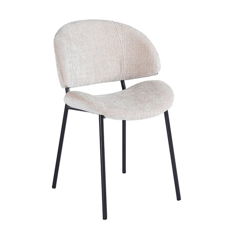 Wexley Set of 4 Velvet Dining Chairs - Cream