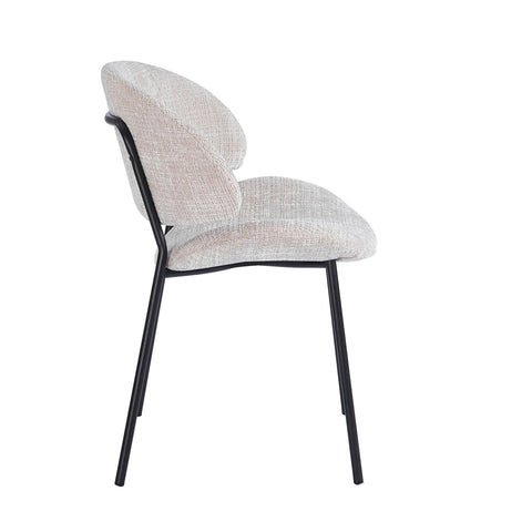 Wexley Set of 4 Velvet Dining Chairs - Cream