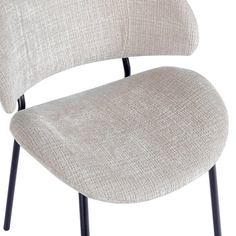 Wexley Set of 4 Velvet Dining Chairs - Cream