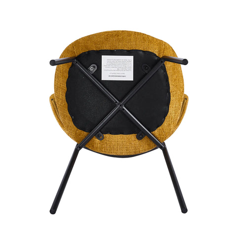 Wexley Set of 4 Velvet Dining Chairs - Mustard