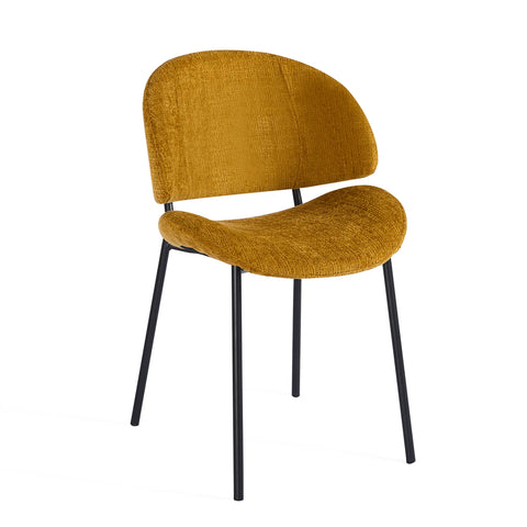 Wexley Set of 4 Velvet Dining Chairs - Mustard