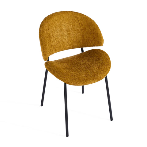Wexley Set of 4 Velvet Dining Chairs - Mustard