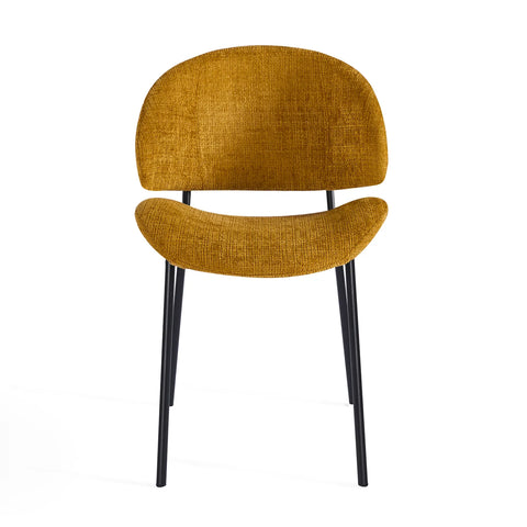 Wexley Set of 4 Velvet Dining Chairs - Mustard