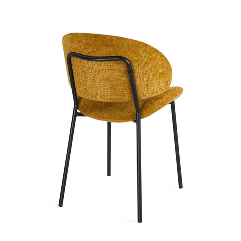 Wexley Set of 4 Velvet Dining Chairs - Mustard