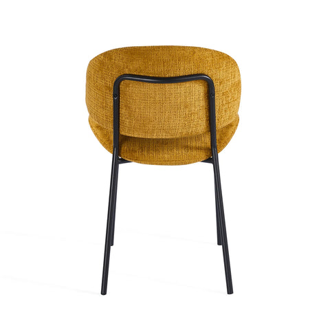 Wexley Set of 4 Velvet Dining Chairs - Mustard