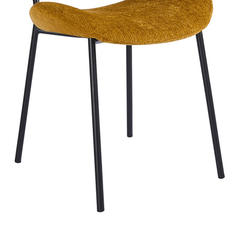 Wexley Set of 4 Velvet Dining Chairs - Mustard